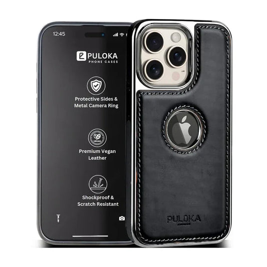 Leather Back Case - Compatible with iPhone Series - Luxury Bumper Case - Flexible Vegan Leather