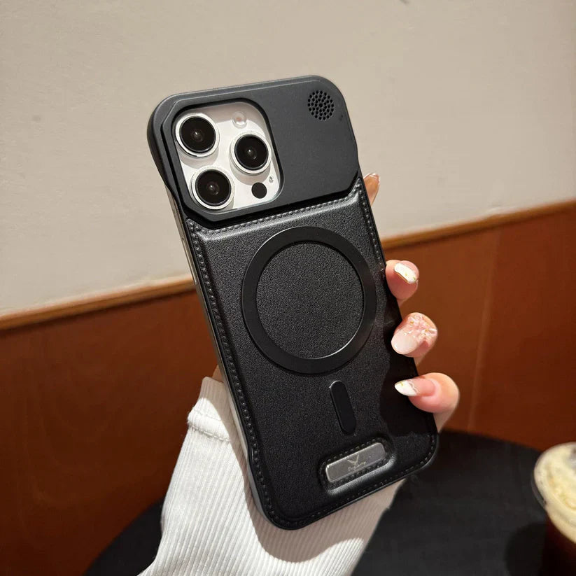 Premium Metallic AeroFLex Leather Case With Aroma Perfume Cover